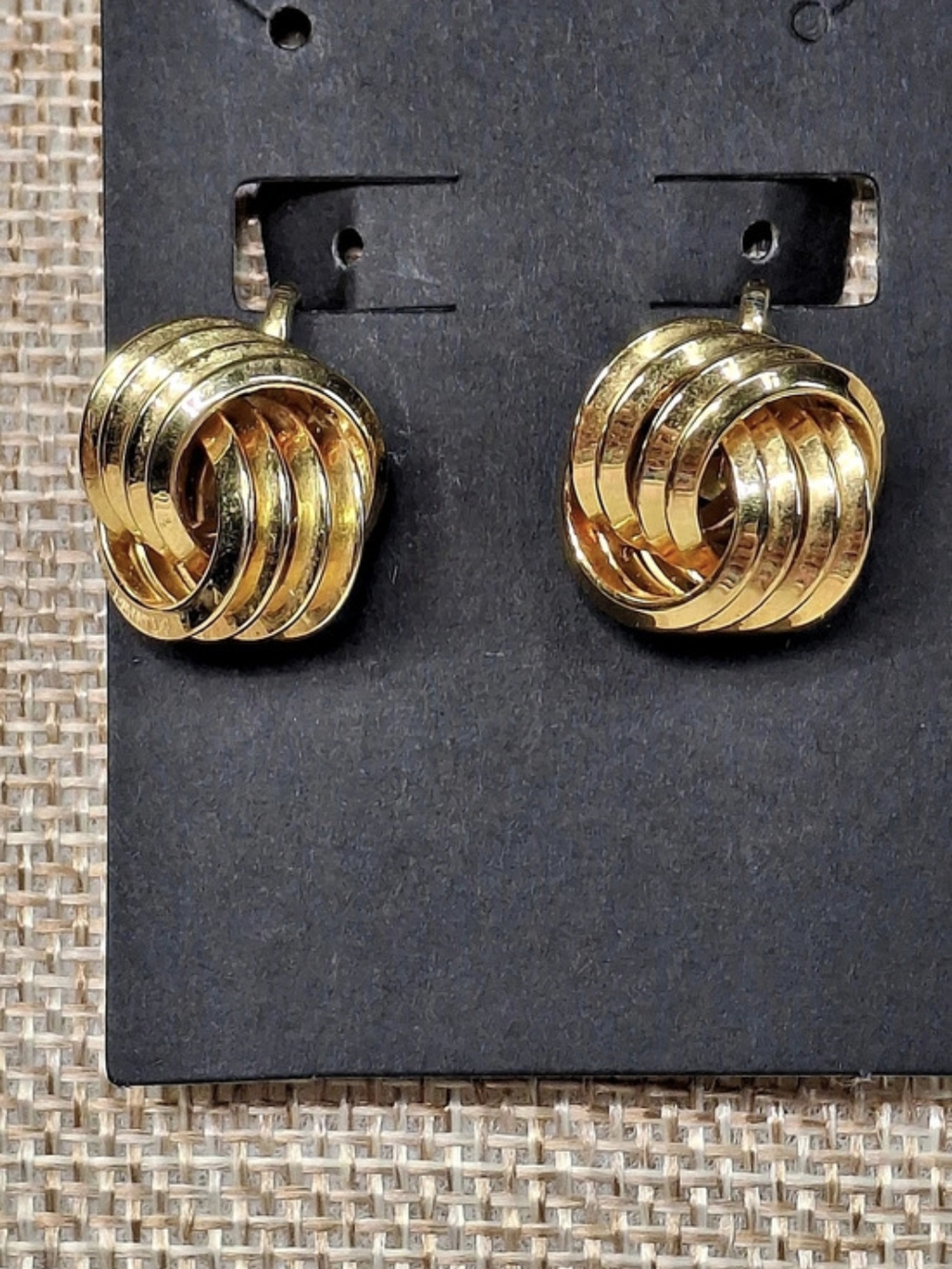 Trifari Vintage Gold-Tone Clip-On Statement Earrings